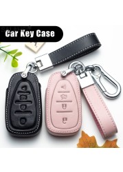 Leather For Car Key Case Auto Key Protection Cover For Chevrolet New Malibu XL Equinox Car Holder Shell Car Styling Accessories