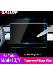 Car Windshield Tempered Film for Tesla Model 3 Model Y Center Control Touch Navigation Screen Protector Decoration Accessories