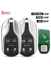 Kootri 4 Buttons Smart Card Remote Key for Maserati Prime Ghibli Sham 434MHZ With ID46 Chip