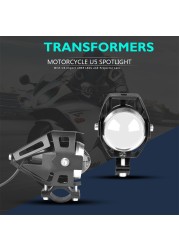 Universal Motorcycle Headlights 12V 125W 6000K White Moto LED Spotlight Moto Motorcycle Accessories Spotlight