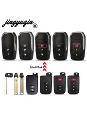 jingyuqin 2/3/4 Buttons Remote Control Key For Toyota Fortuner Prado Camry Rav4 Highlander Crown Housing Case Smart Keyless