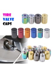 4psc Bullet Shell Universal Car Wheel Tire Valve Caps,Rim Tire Stem Covers,Aluminum Alloy Car Styling Parts Accessories