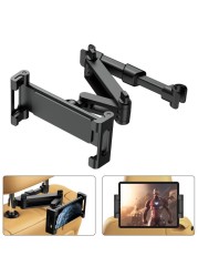 Car back seat mobile phone ipad bracket car headrest bracket rear row lazy telescopic bracket for 4-11 inch mobile phone