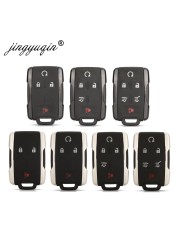 jingyuqin 3/4/5/6BTN Keyless Entry Case For GMC Yukon XL Chevrolet Tahoe Suburban Sierra Silverado Remote Key Case