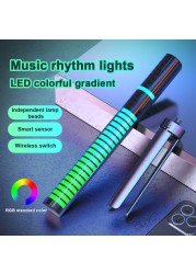 D10 APP Control Voice Activated Rhythm Lamp 32 Bit RGB Audio Spectrum Bar Pickup DJ LED Level Light Bar for Car Atmosphere Light