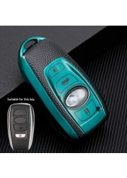 PU Car Key Case For Subaru BRZ XV Forester Legacy Outback 2 3 Buttons Key Fob Remote Cover Shell Cover Auto Accessories