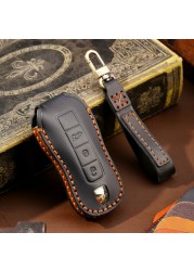 New Luxury Genuine Leather Car Key Cover Case For Porsche Macan 718 Cayenne Palmer Lamela 911 Keychain Holder Car Accessories