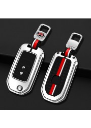 Luminous Car Key Case Cover For Honda Civic Accord Vezel Galvanized Alloy Car Accessories Car Styling Holder Shell Keychain