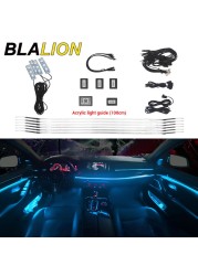 RGB Car Interior Lights For Toyota Honda Civic Subaru Mazda Mitsubishi Suzuki Acrylic Strips APP Auto Decorative Ambient Lights