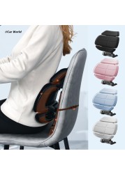 6XDB Auto Seat Back Office Support Memory Foam Lumbar Support Waist Support With Adjustable Straps