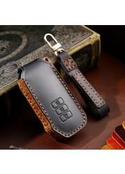 Luxury Car Key Cover Case Genuine Leather Keychain Accessories For Kia Ev6 Seltos K5 Sorento Mq4 7 Button Keyring Holder Shell