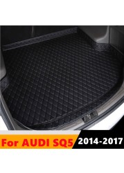 Sengayer Car Trunk Mat All Weather Auto Tail Boot Luggage Pad Carpet High Side Cargo Liner Fit For Audi SQ5 2014 2015 2016 2017