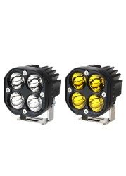 40W LED Work Light Bar Spot Pods Offroad Fog Lamp Pickup ATV Truck USA Car Flashing Light Multicolor Luminous Lamp