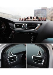 5pcs/set car styling, car air vent cover trim decoration frame fit for Kia Rio 3 K2 2011-2014 2015 2016car accessories