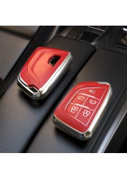 Car Smart Key Cover Case Fob For Cadillac CT4 CT5 CT4-V C8 Corvette 2018 2019 2020 2021 Key Chain Protection Shell Accessories