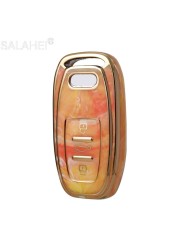 TPU Car Remote Key Case Shell Cover Fob For Audi A6 c6 A1 A3 A4 A5 A7 A8 Q3 Q5 Q7 S3 RS3 RS6 TT 8n Keycase Protection Accessories