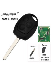 jingyuqin 3 Buttons Remote Car Key 315/433Mhz For Ford Focus Fiesta Fusion C-Max Mondeo Galaxy C-Max S-Max ID60 4D63 Chip