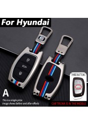 Car Key Case For Hyundai Tucson Sonata Elantra ix25 i10 ix35 Mistra 2013-2022 Zinc Alloy Remote Key Cover Case Accessories