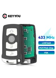 KEYYOU التحكم عن بعد سيارة مفتاح فوب 315MHz 433MHz 868MHz FCP7945 ل BMW 7 سلسلة E65 E66 E38 E39 CAS1 LX8766S 2911A12133 6918024