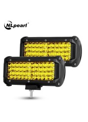 Nlpearl 72W 144W LED Light Bar/Work Light Spotlight Combo Lamp for Car Truck Boat Offroad 4X4 Trailer ATV Para LED Headlights