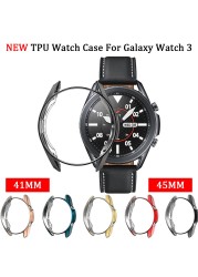 TPU Case For Galaxy Watch 4 45mm 41mm Silicone Protection Watchcase For Samsung Galaxy Watch 3 45mm 41mm Accessories Cover Bumber