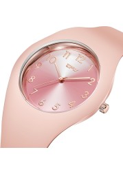 Full silicone ladies clock skin-friendly strap school girl elegant women dress accessories