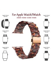 resin transparent strap for apple watch band 44mm 40mm korea woman watchband for iwatch 6 se series 5 4 3 2 42mm 38mm bracelet