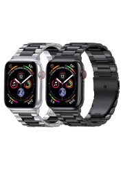 Metal Stainless Steel Strap Compatible for Apple Watch 44mm 42mm 40mm 38mm Men/Women Replacement Strap for iwatch 7 6 5 4 3 SE