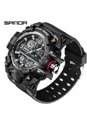 SANDA Brand G-Style Military Watch Men Digital Shock Sports Watches for Man Waterproof Electronic Wristwatch Mens 2022 Relogios