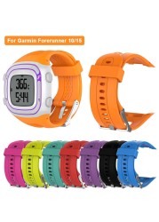 Watch Band for Garmin Forerunner 10 15 GPS Sport Watch Soft Silicone Small Large Replacement Strap Forerunner Bracelet 10 15