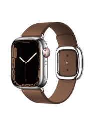 Modern Buckle Strap for Apple Watch Band 45mm 41mmmm 44mm/40m 42mm/38mm Korea Leather Bracelet iwatch Series 5 4 3 6 SE 7 Strap