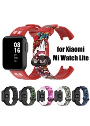 Camouflage print silicone strap for xiaomi mi watch lite watchband xiomi xaomi xiami my miwatch light watches straps bands