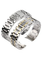 Curved End Stainless Steel Watchband For Tissot 1853 Couturier T035 14/16/17/18/22/24mm Watch Band Women Men Strap Bracelet