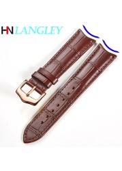 High Quality Geunine Leather Watch Band Straps Bracket End 19mm 20mm 21mm 22m Wristband Curved End Adapter Charm Watch Band