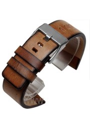 Genuine Quality Retro Genuine Leather Watchband Men For DZ4343 DZ4323 DZ7406 Watch Strap Vintage Italian Leather 22mm 24mm 26mm