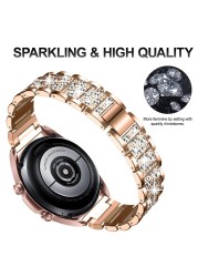 Bling Band for Galaxy Watch 3 4 45mm 41mm 42mm 46mm/Samsung Gear S2 S3 Classic Frontier/Active 2 40mm 44mm Women's Bracelet Strap