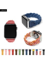 URVOI Braided Band for Apple Watch Series 7 6 SE 5 4321 Woven Nylon Strap for iWatch 40 44mm Stretchable Classic Design