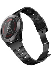 Fenix 6X/5X الفرقة التيتانيوم المعادن سريعة صالح حزام ساعة اليد متوافق ل Garmin Fenix 6X برو/Fenix 5X زائد 26 22 مللي متر عرض الفرقة Garmin