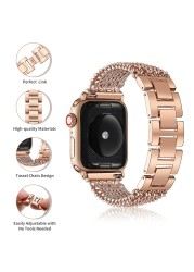 dress bracelet for apple watch band 40mm 41mm 38mm 45mm 44mm 42mm 38mm metal watchband bracelet iWatch series 3 4 5 6 se 7 strap