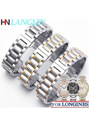 Watch band for Longines Watchband Stainless Steel Bracelet Original Master Crescent 12/13/14/15/16/17/18/19/20/21/22mm strap