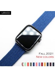 URVOI Braided Solo Loop for Apple Watch Sport Band Series 7 6 SE 5 4 3 21 Stretchable Strap for iWatch Woven Threads gen.5