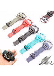 Watch Accessories for Casio Resin Strap AQ-S810W AQS810WC Pin Buckle Men's and Women's Sports Silicone Strap Case 18mm