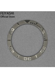 FEIYASHI 38 مللي متر الأسود السيراميك الحافة إدراج الرجال الساعات خواتم ل 40 مللي متر الغواصة دايتونا يخت ماستر حالات اكسسوارات أجزاء