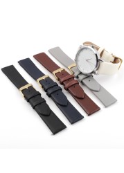 Onthelevel Women Leather Watch Strap 12mm 14mm 16mm 18mm 20mm Quick Release Watch Straps Replacement Black Blue Gray White Coffee