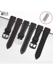 Waterproof Rubber Strap Pin Buckle Men's Bracelet Replacement Casio AE1200 MRW200H Convex Silicone Watchband 18mm 20mm