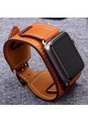 41/45mm Connect Bracelet Strap with Connector for iWatch Series 7 6 5 4 3 2 1 Leather Loop for Apple Watch Band 42mm 38mm 40mm 44mm