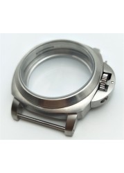 44mm high quality 316L stainless steel watch cases fit ETA 6497/6498 mechanical hand wind movement ETA6497 case ETA6498