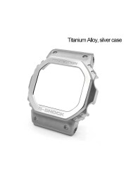 Titanium Alloy Bezel+Band for Casio G-shock DW5600 GW5600 DW5000/5035 Metal Watch Strap Case for GW-M5610/5600 Mod with Tools