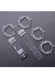 Watch Accessories Replacement for Casio GMA-S110 Ice Tough Transparent Watch Band Strap GMA-S120 GMA-S130 Ladies