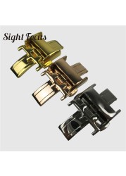 12 14 16 18 20mm Stainless Steel Butterfly Buckle for Longines Master Leather Watchband Folding Clasp Accessory Backlink Parts